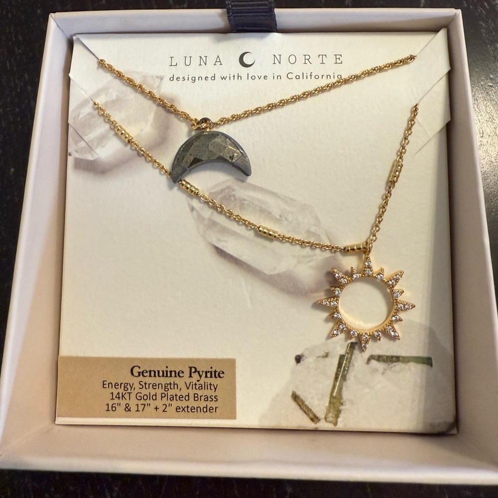 Luna Norte Gold and Silver Celestial Necklace Set
